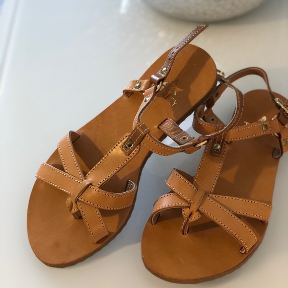 Trinity Shoes - Trinity Camel flat Sandals